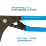 CHANNELLOCK 209 9-inch Oil Filter/PVC Pliers | Made in USA | 1.75 to 3-inch Jaw Capacity | Forged High Carbon Steel | Ideal for Engine Oil Filters, Conduit, and Fittings