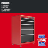 CRAFTSMAN Garage Storage Cabinet, Metal, Freestanding, 5-Drawers (CMST22602RB)