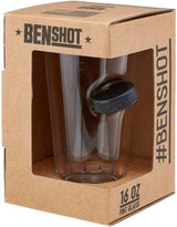BenShot Hockey Puck Glasses - 16oz Pint, 11oz Rocks, 15oz Wine | Made in the USA