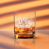 0% Liberal | Republican Trump Glass | 11 oz Bourbon Whiskey Rock Glass | Old Fashioned Whiskey Tasting Glasses For Men | Retirement Gifts For Men | Made In USA