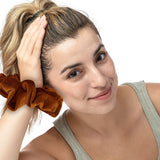 Velvet Scrunchies King Size Leopard XXL Plush Ponytail Holders Oversized Big Made in the USA
