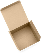 Made in USA 10-Count Recycled Brown Kraft Gift Boxes (5" X 5" X 3") with Tuck Lids for Weddings, Crafting and Baking Packaging Needs
