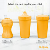 Re-Play Made in USA 10 Oz. Sippy Cups for Toddlers, Pack of 4 - Reusable Spill Proof Cups for Kids, Dishwasher/Microwave Safe - Hard Spout Sippy Cups for Toddlers 3.13" x 6.25", Desert Roses