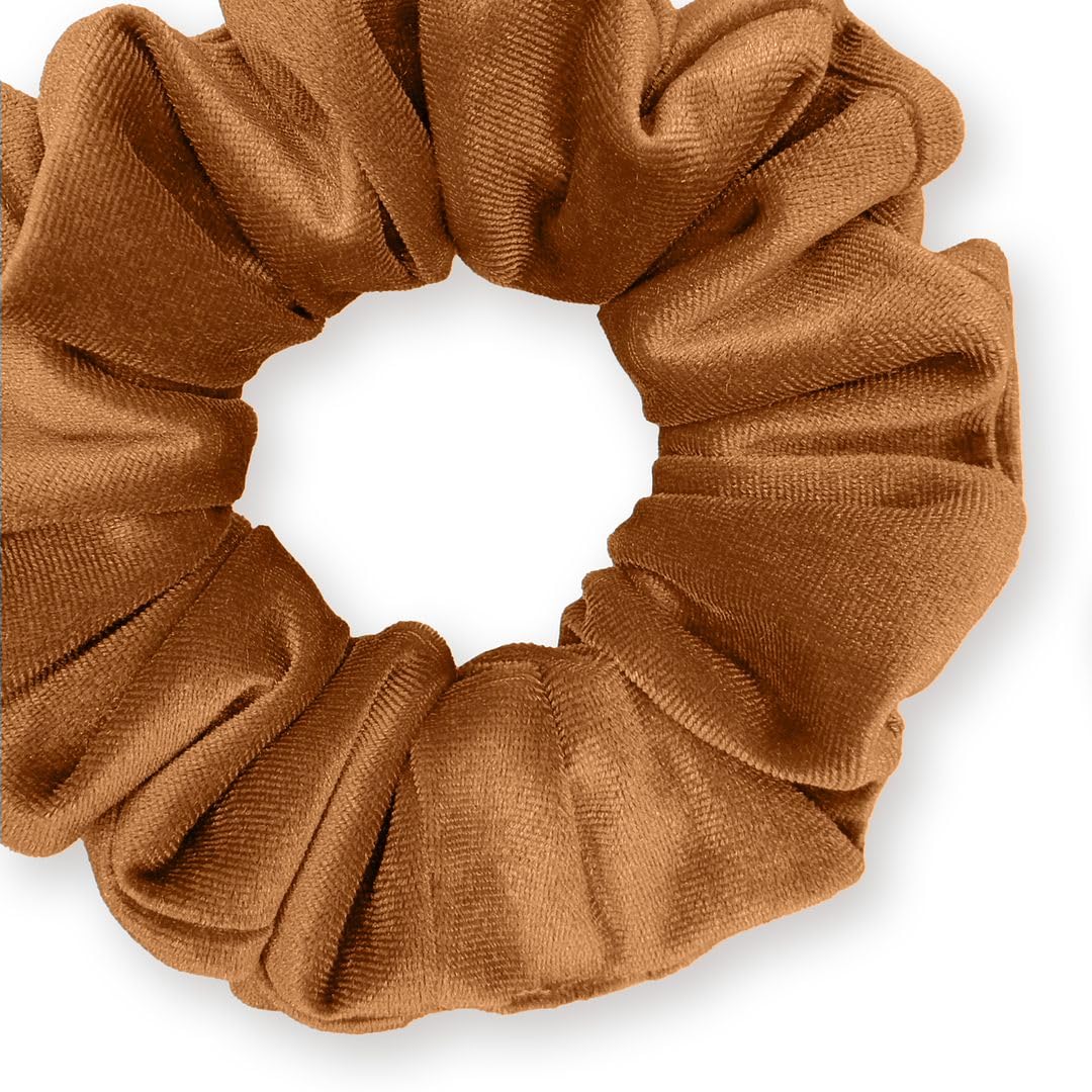 Velvet Scrunchies Premium Plush Soft Ponytail Holder Made in the USA Black