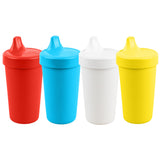 Re-Play Made in USA 10 Oz. Sippy Cups for Toddlers, Pack of 4 - Reusable Spill Proof Cups for Kids, Dishwasher/Microwave Safe - Hard Spout Sippy Cups for Toddlers 3.13" x 6.25", Desert Roses