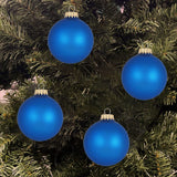 Glass Christmas Tree Ornaments - 67mm / 2.63" [8 Pieces] Designer Balls from Christmas By Krebs Seamless Hanging Holiday Decor (Snow White with Silver Caps)