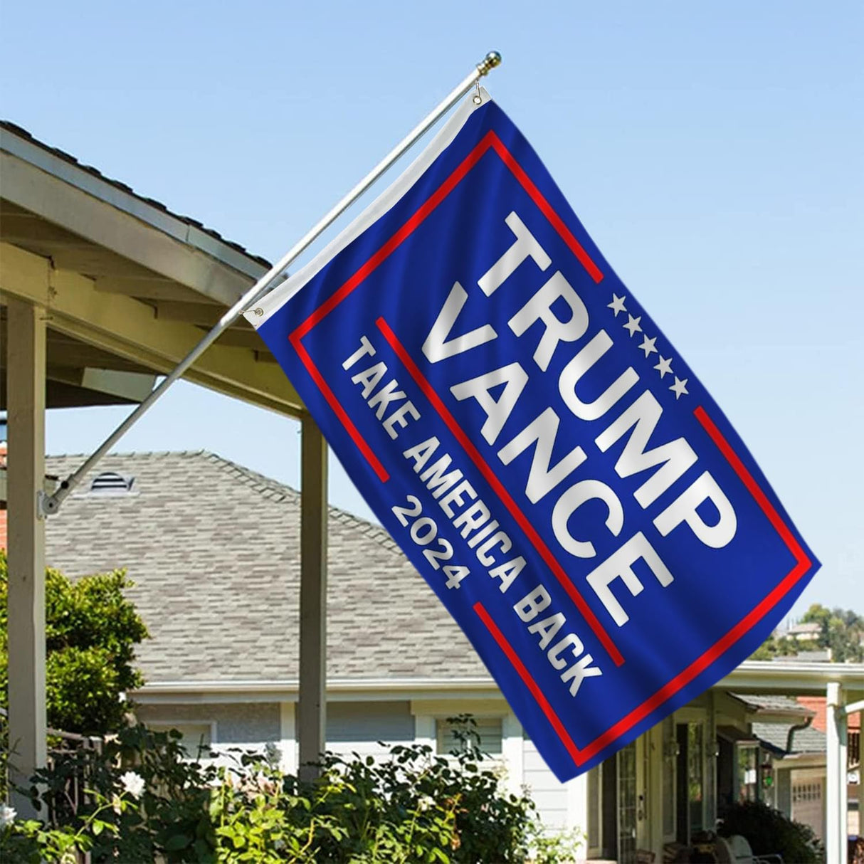 Trump Vance Flag 2024 Outdoor 3x5 Ft Double Sided Blue Trump Vance for President Flag Banner Made in USA Heavy Duty 3 Ply Thick Polyester Material with 2 Metal Grommets