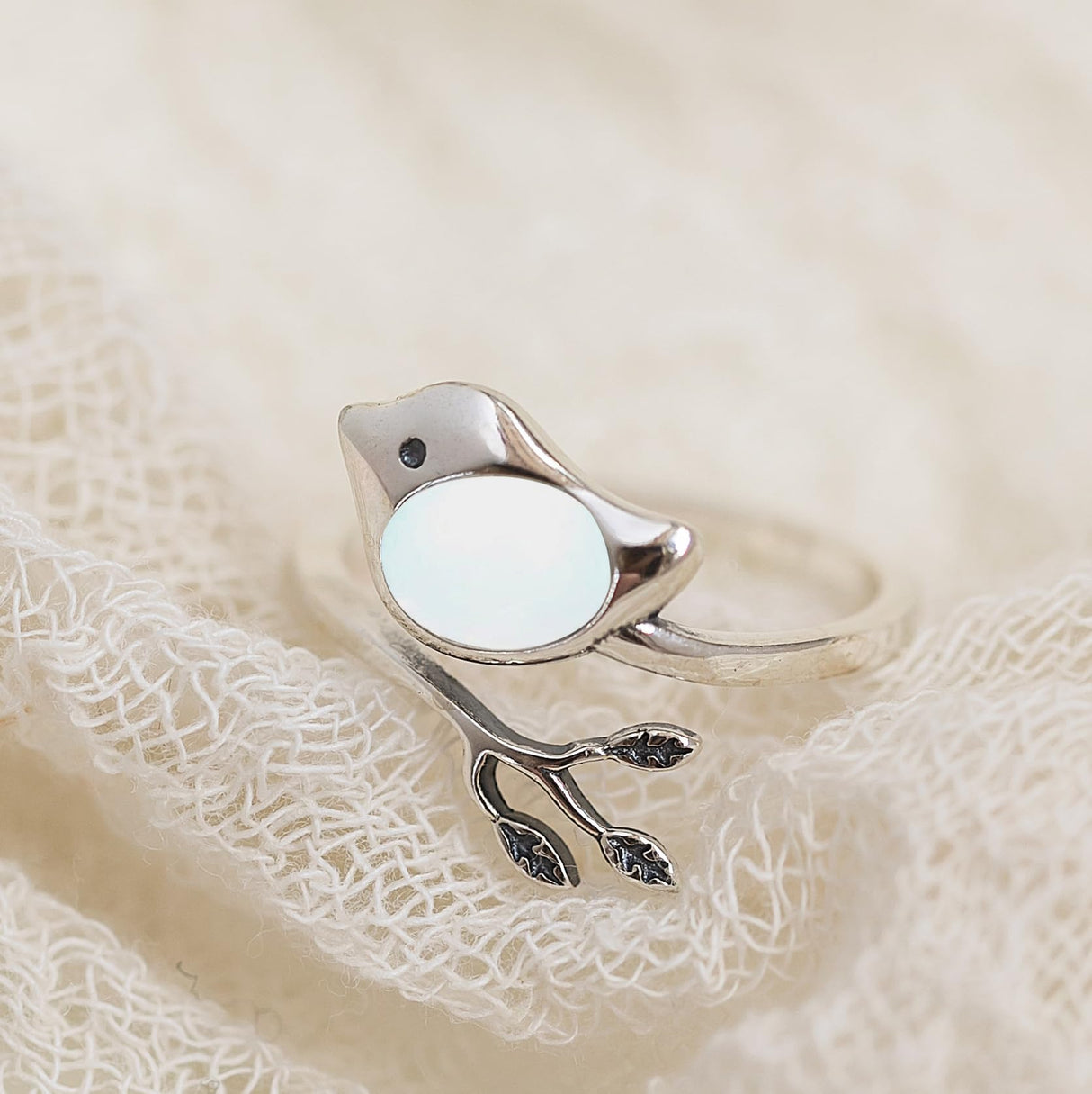 Bottled Up Designs Handmade Little Bird Ring, Recycled Antique Bottles, Sterling Silver, Eco Friendly, Made in USA, Birthday Gifts, Mothers Day, Women, Anniversary (Red Beer Bottle)