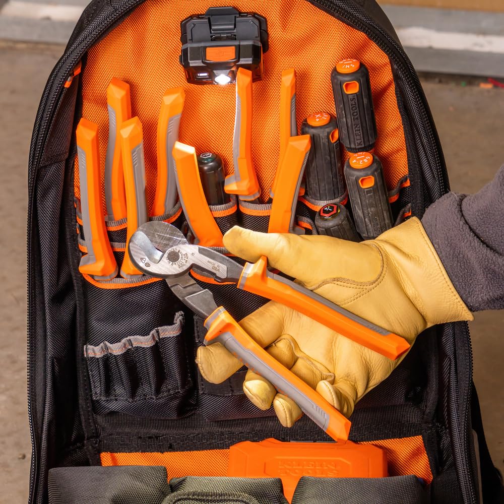 Klein Tools 1005RINS Insulated Pliers, Made in USA, Cutting / Crimping Tool for Insulated and Non-Insulated 10 to 22 AWG Wire and Connectors,1000V Rated