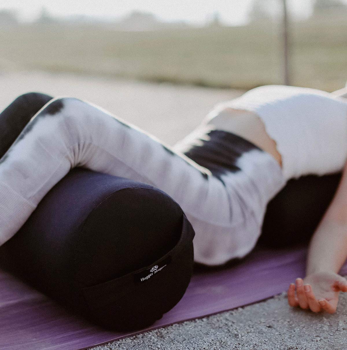 Hugger Mugger Round Yoga Bolster - Firm Round Shape, Higher Profile, Great Under Knees, Soft Support, Handmade in The USA