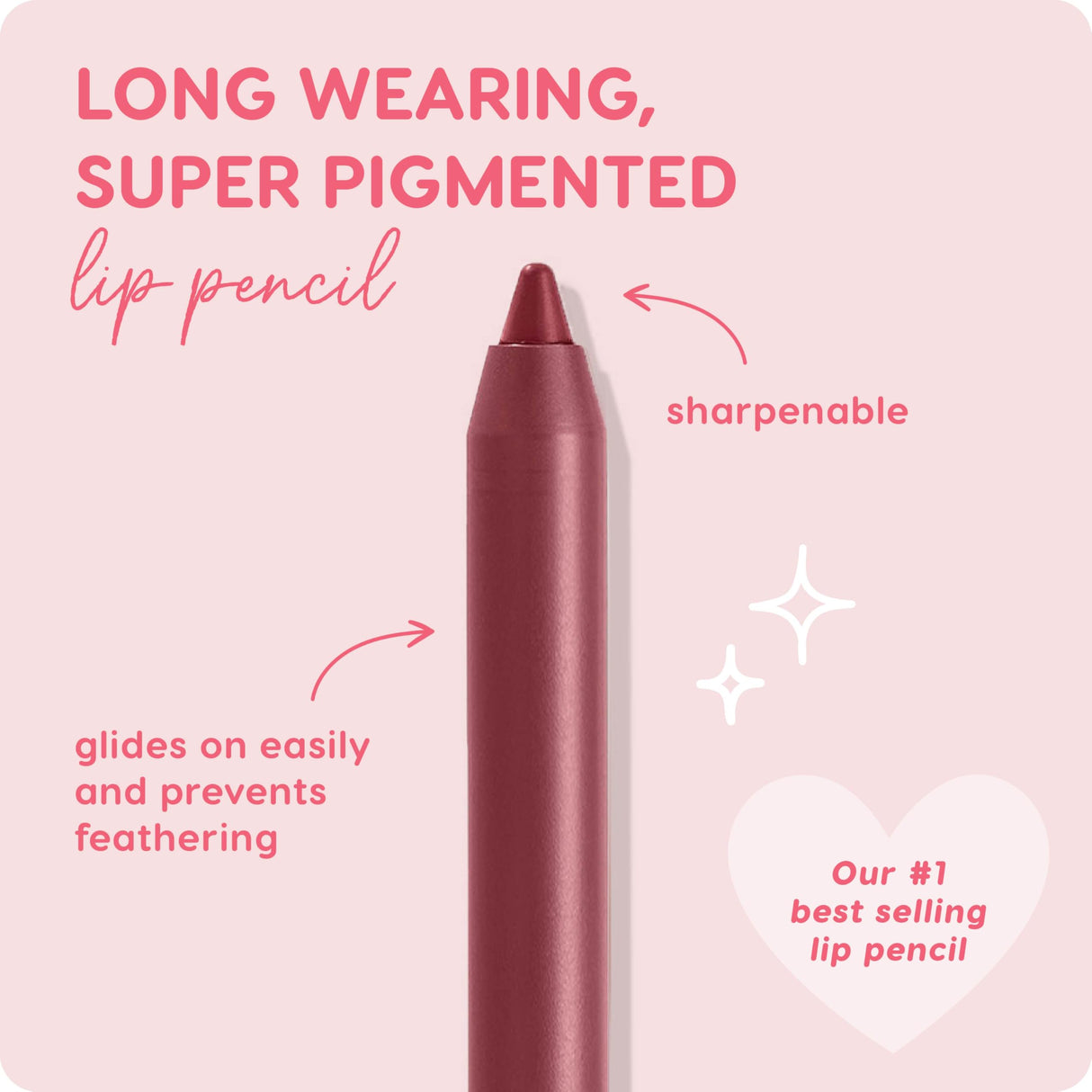 Colourpop Lippie Lip Pencil - High-Pigment, Long-Lasting Lip Liner - Sharpenable Lip Liner Pencil for High-Impact Lip Color - Vegan, Cream Formula with Precise Application - BFF 2 (0.04 oz)