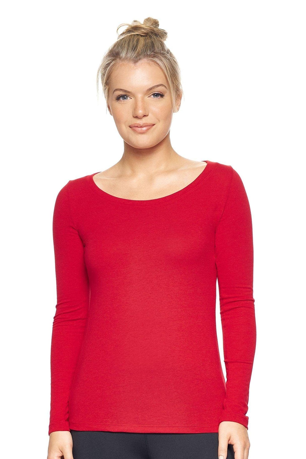 Expert Brand USA-Made Women's Activewear Performance Heather V-Neck T-Shirt