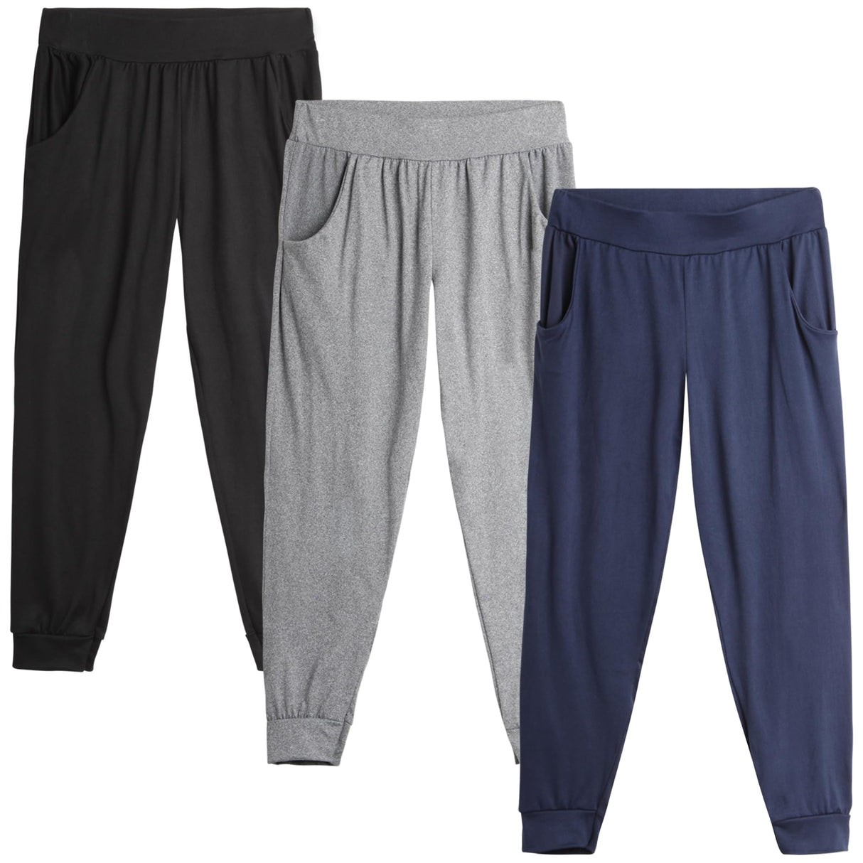 Sweet Hearts Girls' Sweatpants - 3 Pack Performance Jogger Pants with Pockets - High Waisted Jogger Sweatpants: Made in USA