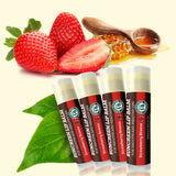 USDA Organic Lip Balm 6-Pack by Earth's Daughter Stocking Stuffers - Fruit Flavors, Beeswax, Coconut Oil, Vitamin E - Best Lip Repair Chapstick for Dry Cracked Lips - Moisturizing Lip Care