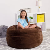 Chill Sack Bean Bag Chair: Giant 5' Memory Foam Furniture Bean Bag - Big Sofa with Soft Micro Fiber Cover - Black