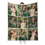 Custom Blanket with Picture Made in USA,Personalized Photo Blanket Throw Photo Blankets for Family Friends Pets,50"x60"