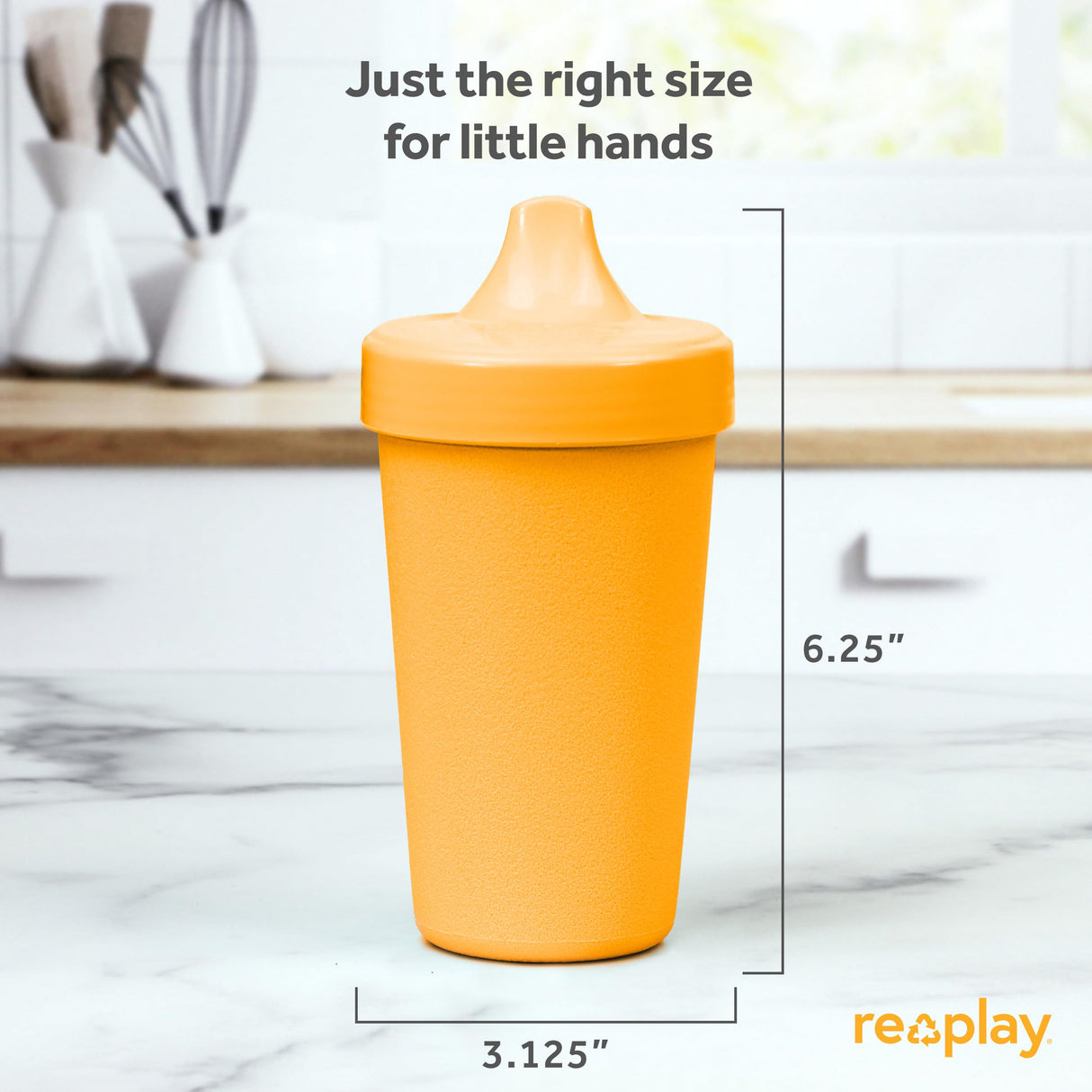 Re-Play Made in USA 10 Oz. Sippy Cups for Toddlers, Pack of 4 - Reusable Spill Proof Cups for Kids, Dishwasher/Microwave Safe - Hard Spout Sippy Cups for Toddlers 3.13" x 6.25", Desert Roses
