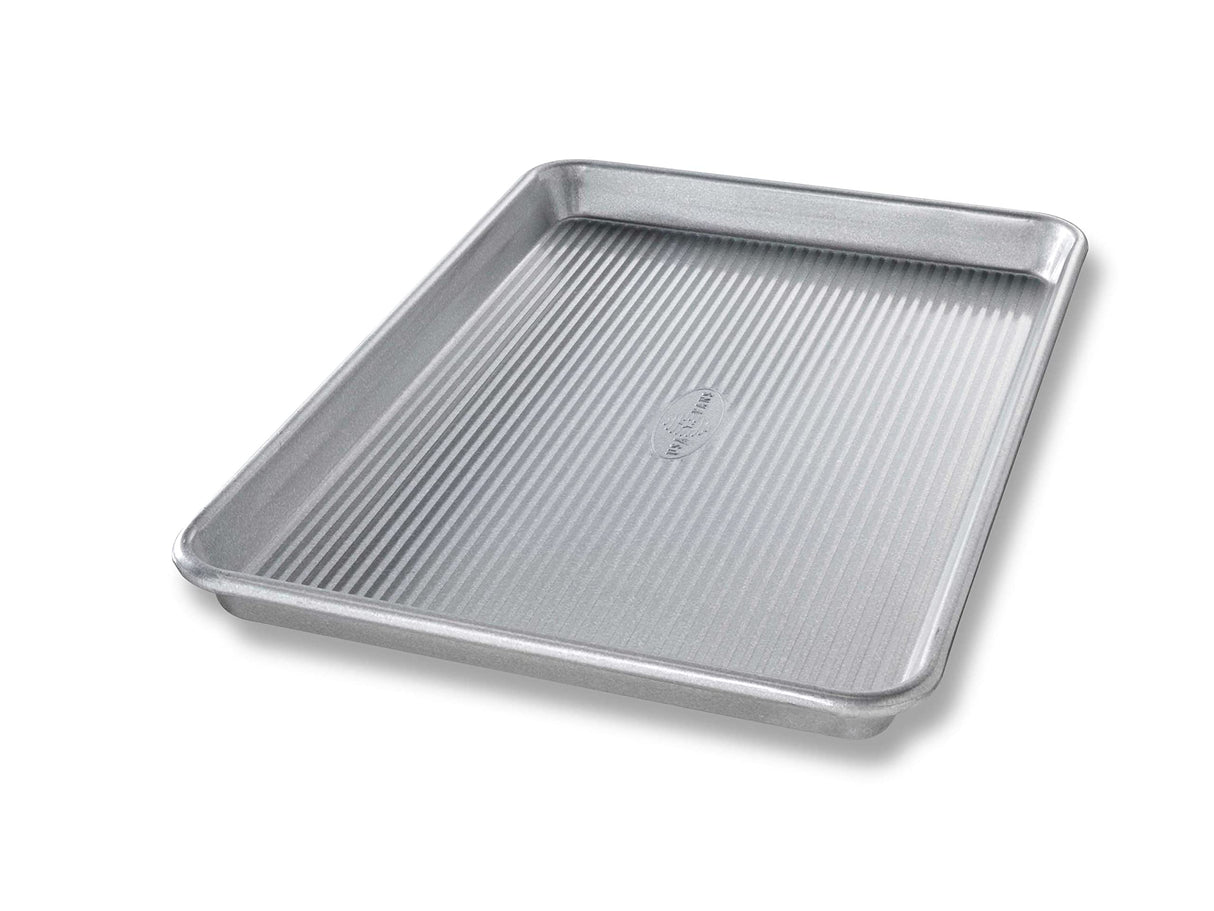 USA Pan Bakeware Mini Sheet Baking Pan Warp Resistant with Nonstick Quick Release Coating, Aluminzed Steel, Set of 2