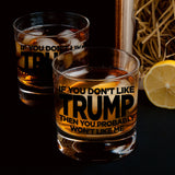 If You Don't Like Trump Then You Probably Won't Like Me | 11 oz Bourbon Whiskey Rock Glass | Trump 2024 Whiskey Tasting Glasses For Men | Gifts For Men | Made In USA