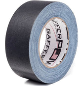 Gaffer Power Proudly Made in The USA, Real Professional Grade Gaffer Tape, Heavy Duty Gaffers Tape, Non-Reflective, Multipurpose. 2 Inches x 30 Yards, Black