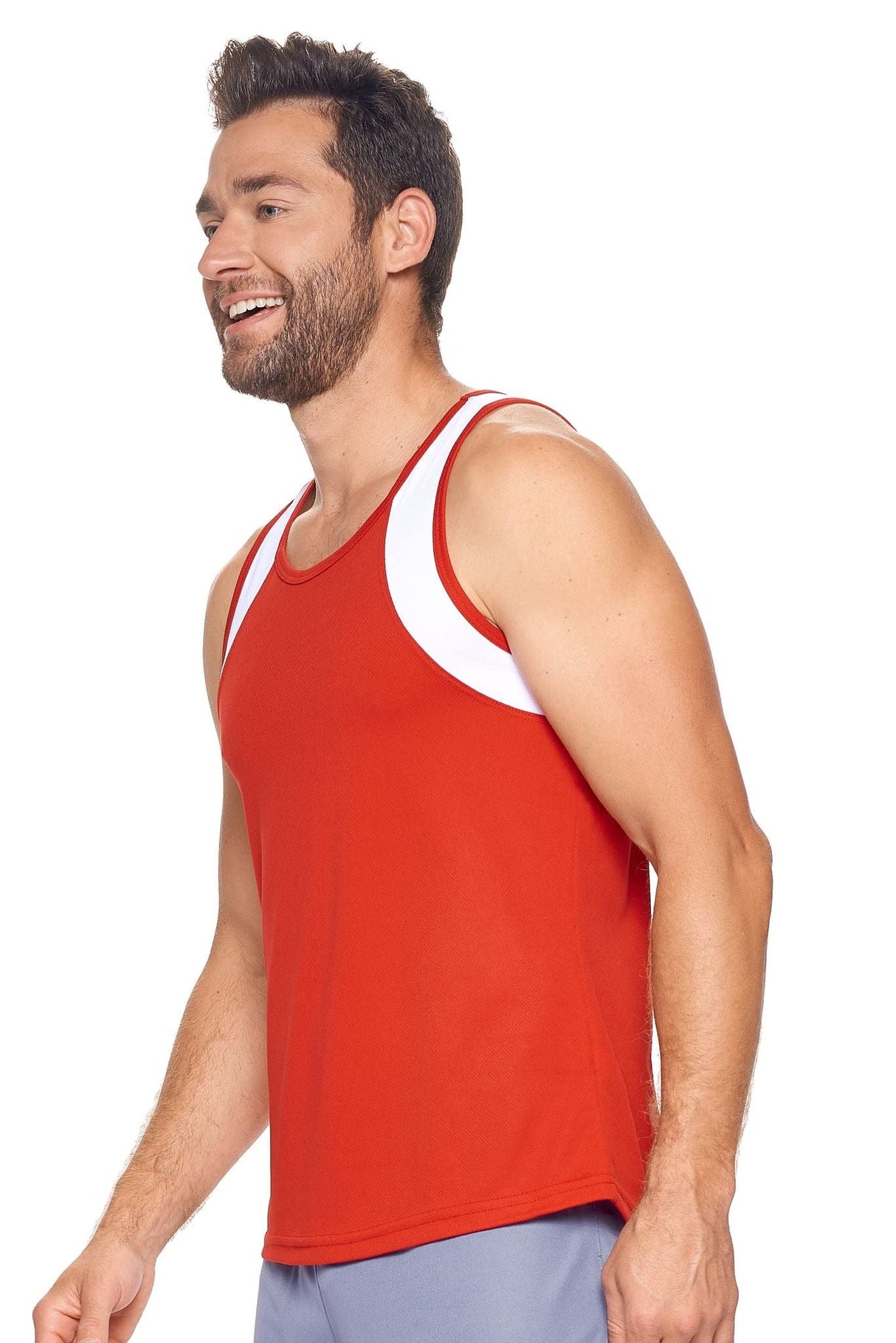 Expert Brand USA-Made Men's Oxymesh Dry Fit Athletic Tank Top Muscle Shirt