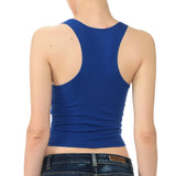 7Wins Women's Casual Solid Sleeveless Crop Top Basic Round Neck Tank Top