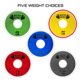 Micro Gainz Standard 1-Inch Center Hole Fractional 2 Pcs Color Weight Plates, Choose (.25LB-1LB) Designed for Standard 1-Inch Dumbbell & Barbell for Strength Training, Made in USA