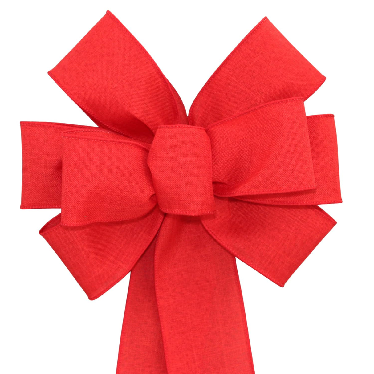 Red Rustic Wreath Bow - Red Christmas Bow by Package Perfect Bows – Made in USA (8 inch bow)