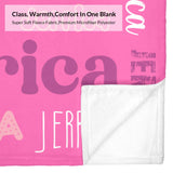 Custom Blanket with Name, Soft Cozy Personalized Name Blankets for Kids, Girls, Boys, Adults, Customized Christmas Blanket for Women, Men, Newborn, New Mom, Red Colors, Made in USA