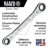 Klein Tools 68221 SAE Ratcheting Box Wrench Set, 5 Piece, 10 Sizes, Made in USA
