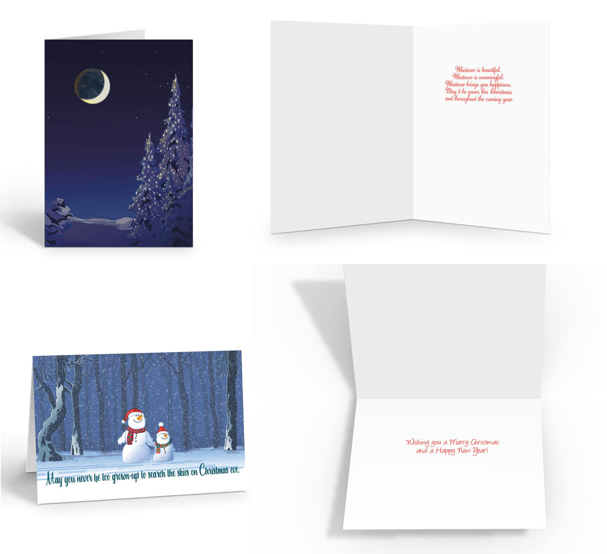 Stonehouse Collection Assorted Christmas Cards | Winter Forest Holiday Boxed Cards | USA Made | 18 Beautiful Christmas Cards & Envelopes (Forest)