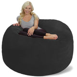 Chill Sack Bean Bag Chair: Giant 6' Memory Foam Furniture Bean Bag - Big Sofa with Soft Micro Fiber Cover, Charcoal