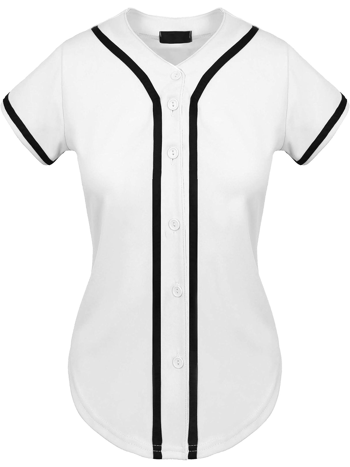 Hat and Beyond Womens Baseball Jersey Button Down Tee Short Sleeve Softball Active Shirts Made in USA