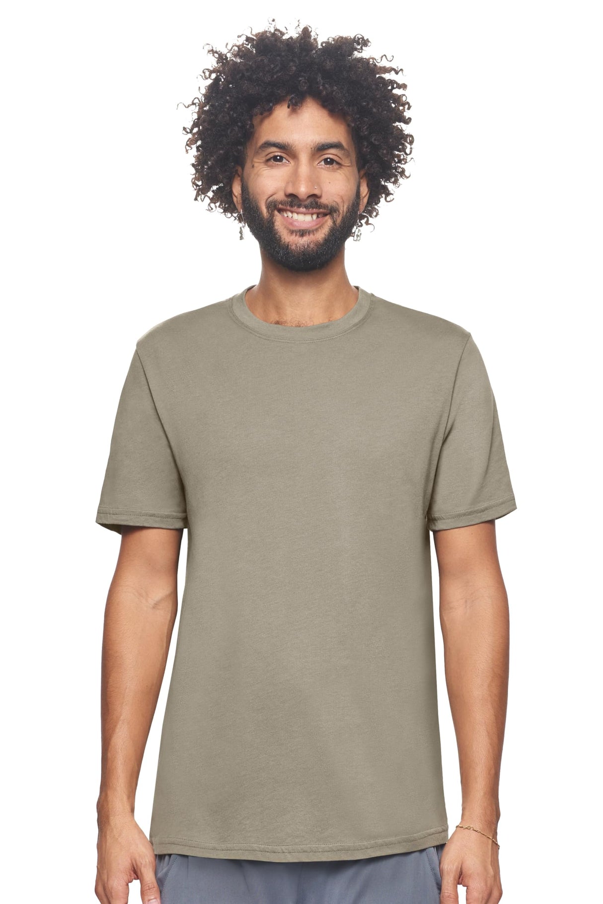 Expert Brand USA-Made Men's MoCA Cotton Blend Crewneck T-Shirt