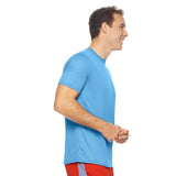 Expert Brand USA-Made Men's Oxymesh Crewneck Short Sleeve Active T-Shirt for Sports Hiking Running Gym