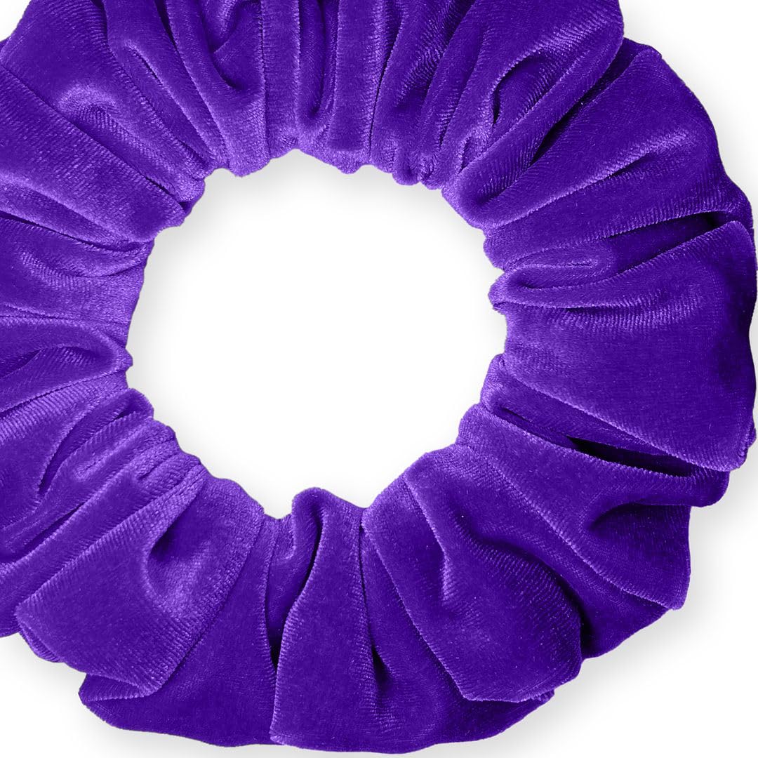 Velvet Scrunchies Jumbo Size Plush Big Ponytail Holders Thick Braided Locked Hair Big Made in the USA Green Pine