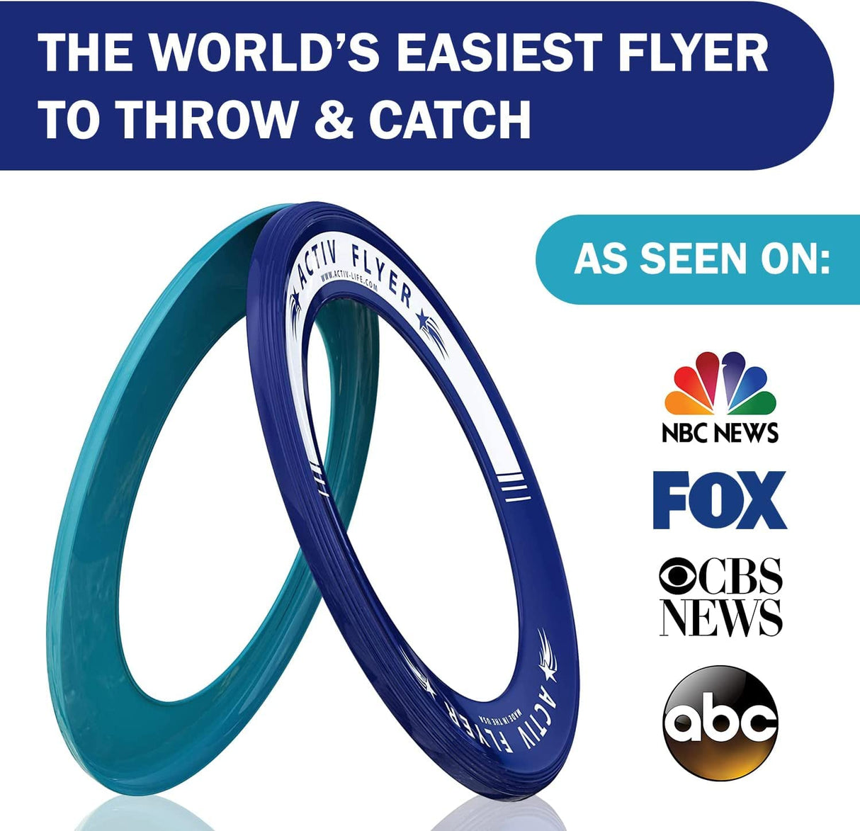 Activ Life Kid’s Flying Rings [2 Pack] They Fly Straight & Don’t Hurt! 80% Lighter Than Standard Frisbees - Replace Screen Time with Healthy Family Fun - Get Outside & Play! Proudly Made in The USA
