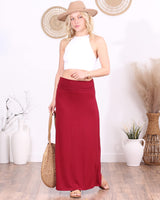 Popana Womens Long Maxi Skirt - Made in USA Long Skirts for Women Trendy - Casual Convertible Sundress Plus Size Maxi Skirt