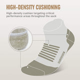 SAMSOX 2-Pair Merino Wool Running Socks, Made in USA Cushioned Athletic Socks for Men & Women (Charleston Low-Cut)