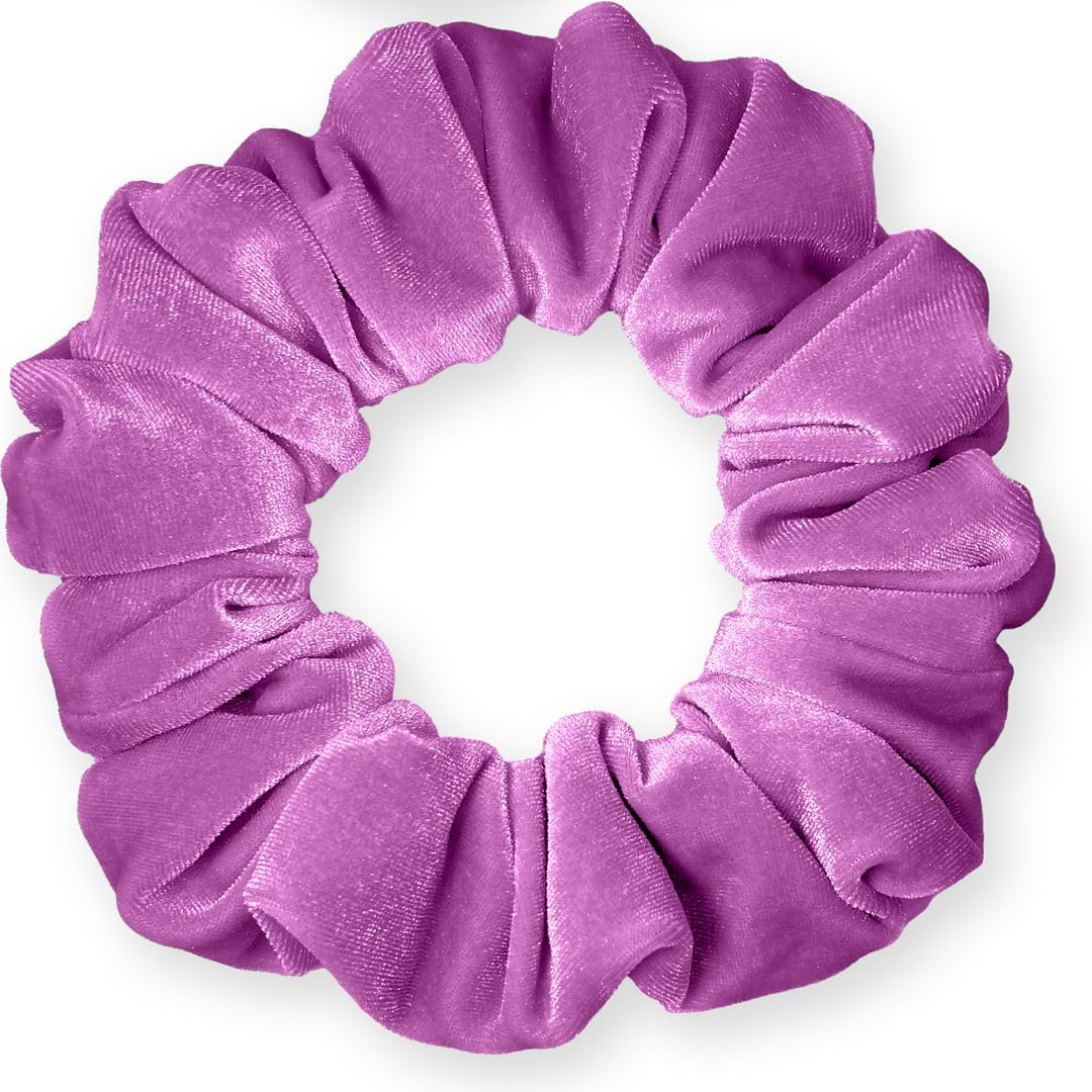 Velvet Scrunchies Jumbo Size Plush Big Ponytail Holders Thick Braided Locked Hair Big Made in the USA Green Pine