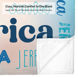 Custom Blanket with Name, Soft Cozy Personalized Name Blankets for Kids, Girls, Boys, Adults, Customized Christmas Blanket for Women, Men, Newborn, New Mom, Red Colors, Made in USA
