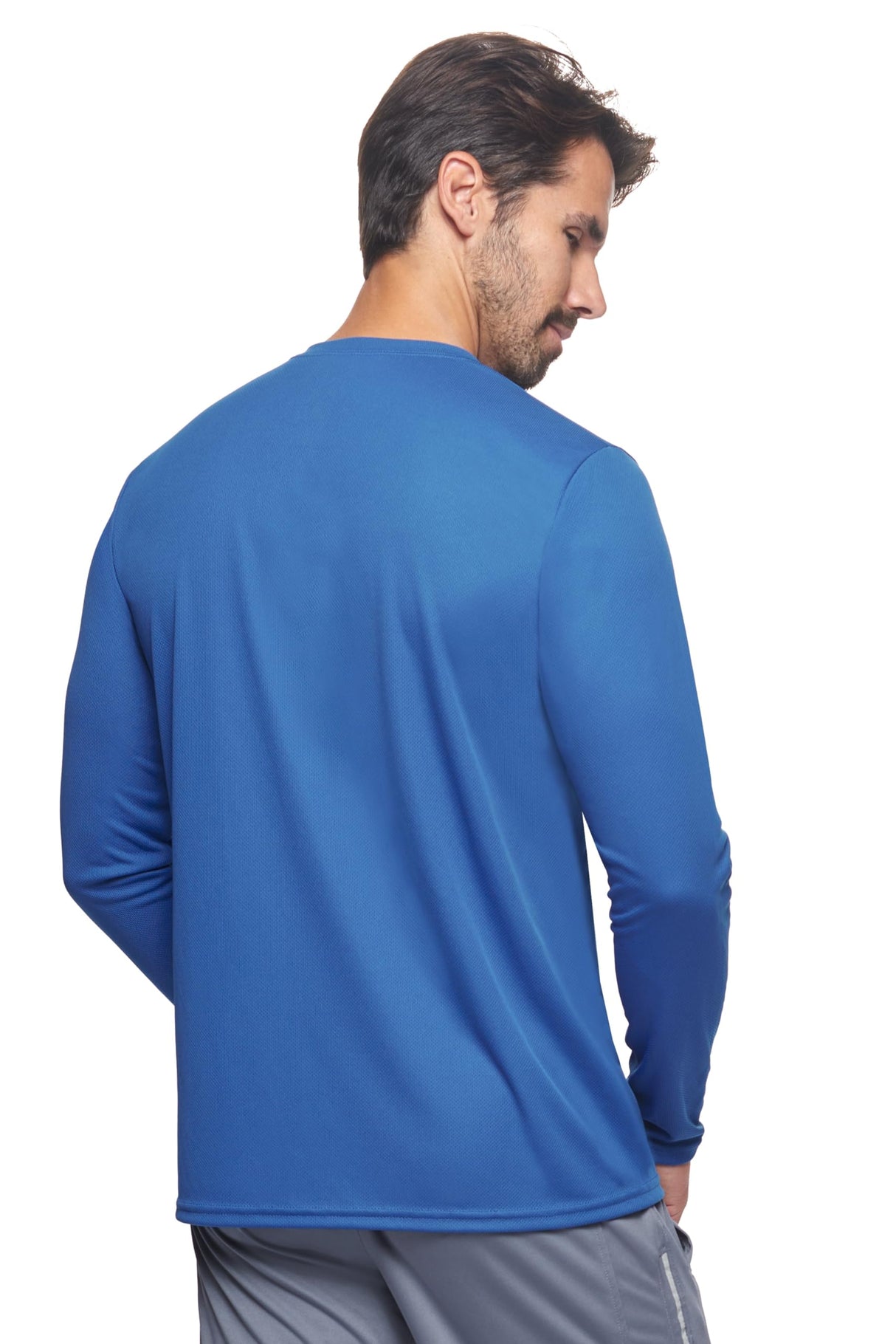 Expert Brand USA-Made Men's Oxymesh Dry Fit Athletic Long Sleeve Shirt