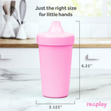Re-Play Made in USA 10 Oz. Sippy Cups for Toddlers, Pack of 4 - Reusable Spill Proof Cups for Kids, Dishwasher/Microwave Safe - Hard Spout Sippy Cups for Toddlers 3.13" x 6.25", Desert Roses