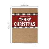 Painted Kraft Style Holiday Cards / 24 Modern Christmas Note Cards With White Envelopes / 4 5/8" x 6 1/4" Illustrated Faux Kraft Greeting Cards / 6 Cheery Winter Designs/Made In The USA