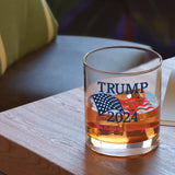 Trump 2024 The Rules Have Changed | 11 oz Bourbon Whiskey Rock Glass | Old Fashioned Whiskey Tasting Glasses For Men | Retirement Gifts For Men | Made In USA