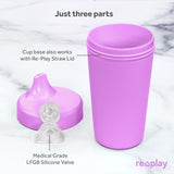 Re-Play Made in USA 10 Oz. Sippy Cups for Toddlers, Pack of 4 - Reusable Spill Proof Cups for Kids, Dishwasher/Microwave Safe - Hard Spout Sippy Cups for Toddlers 3.13" x 6.25", Desert Roses