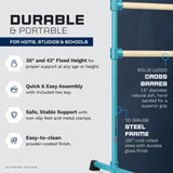 VITA Barre Portable Freestanding Double Ballet Barre, Extreme, Wood | Fixed Height, Made in USA, Home or Gym Exercise Equipment for Kids & Adults | Dance, Fitness, Pilates