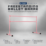 VITA Barre Portable Freestanding Double Ballet Barre, Extreme, Steel | Fixed Height, Made in USA, Home or Gym Exercise Equipment for Kids & Adults | Dance, Fitness, Pilates