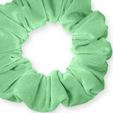 Velvet Scrunchies Jumbo Size Plush Big Ponytail Holders Thick Braided Locked Hair Big Made in the USA Green Pine