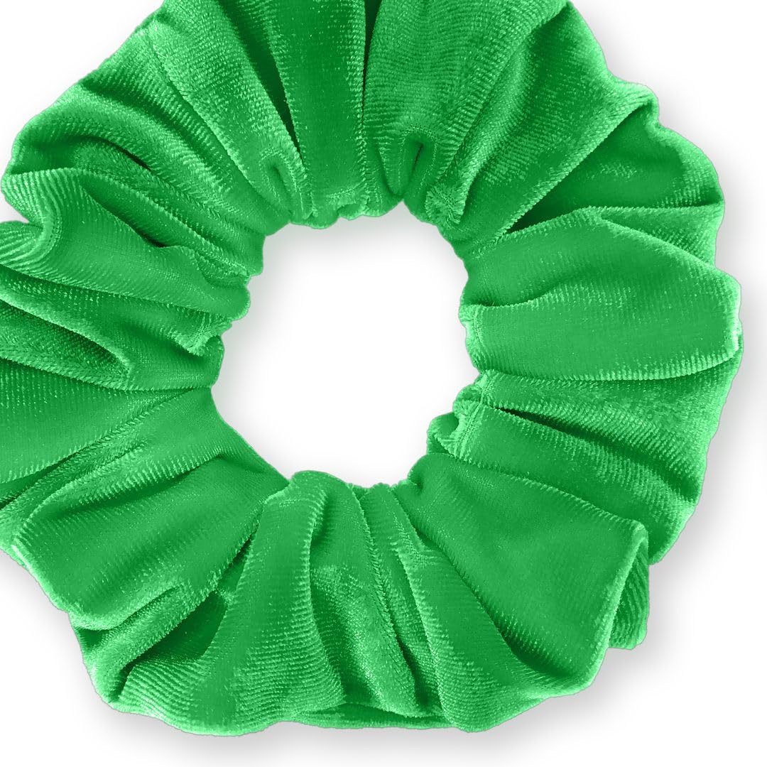Velvet Scrunchies Premium Plush Soft Ponytail Holder Made in the USA Black